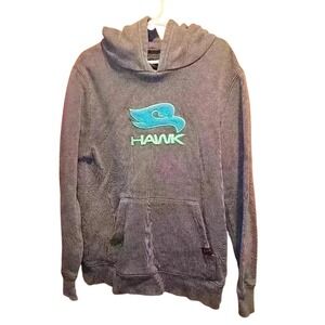Tony‎ Hawk Youth Sweatshirt Hoodie sz 7x Grey Blue Logo Thrashed Play Distressed